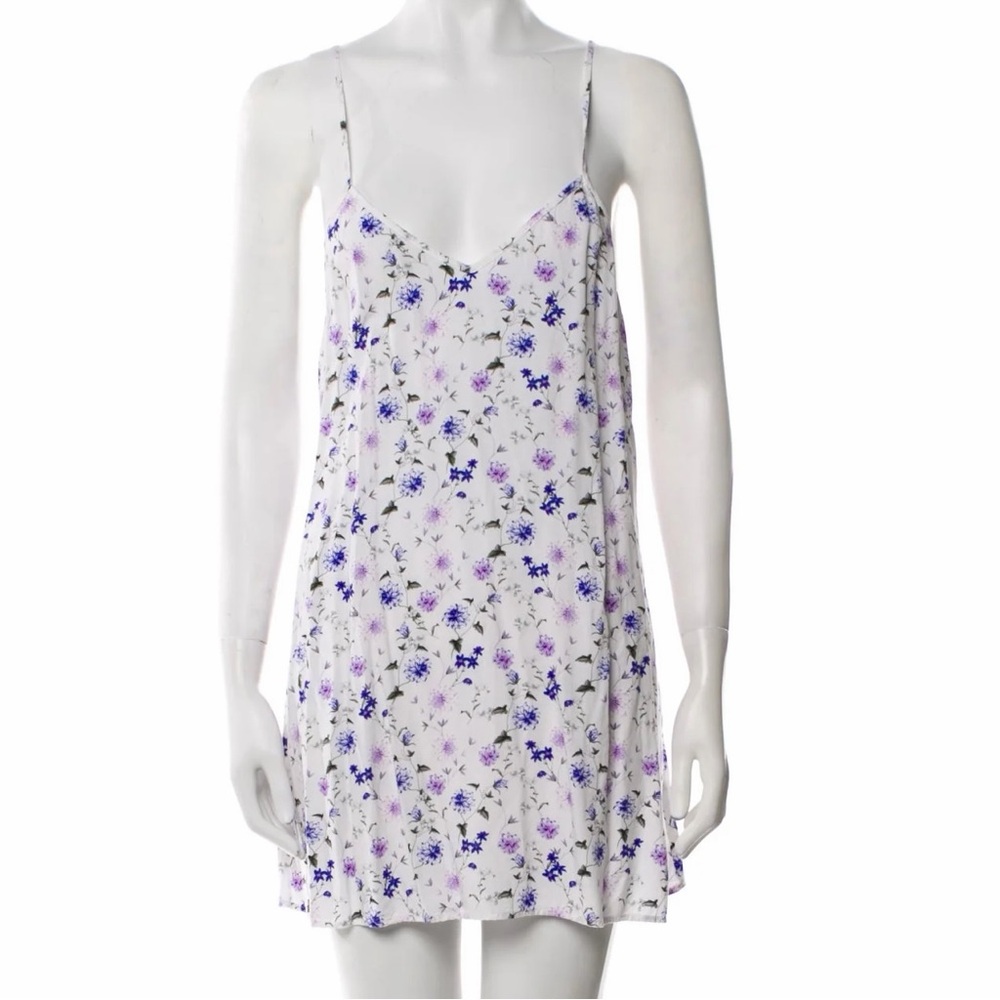 The Kooples Floral Cotton Silk Slip Dress